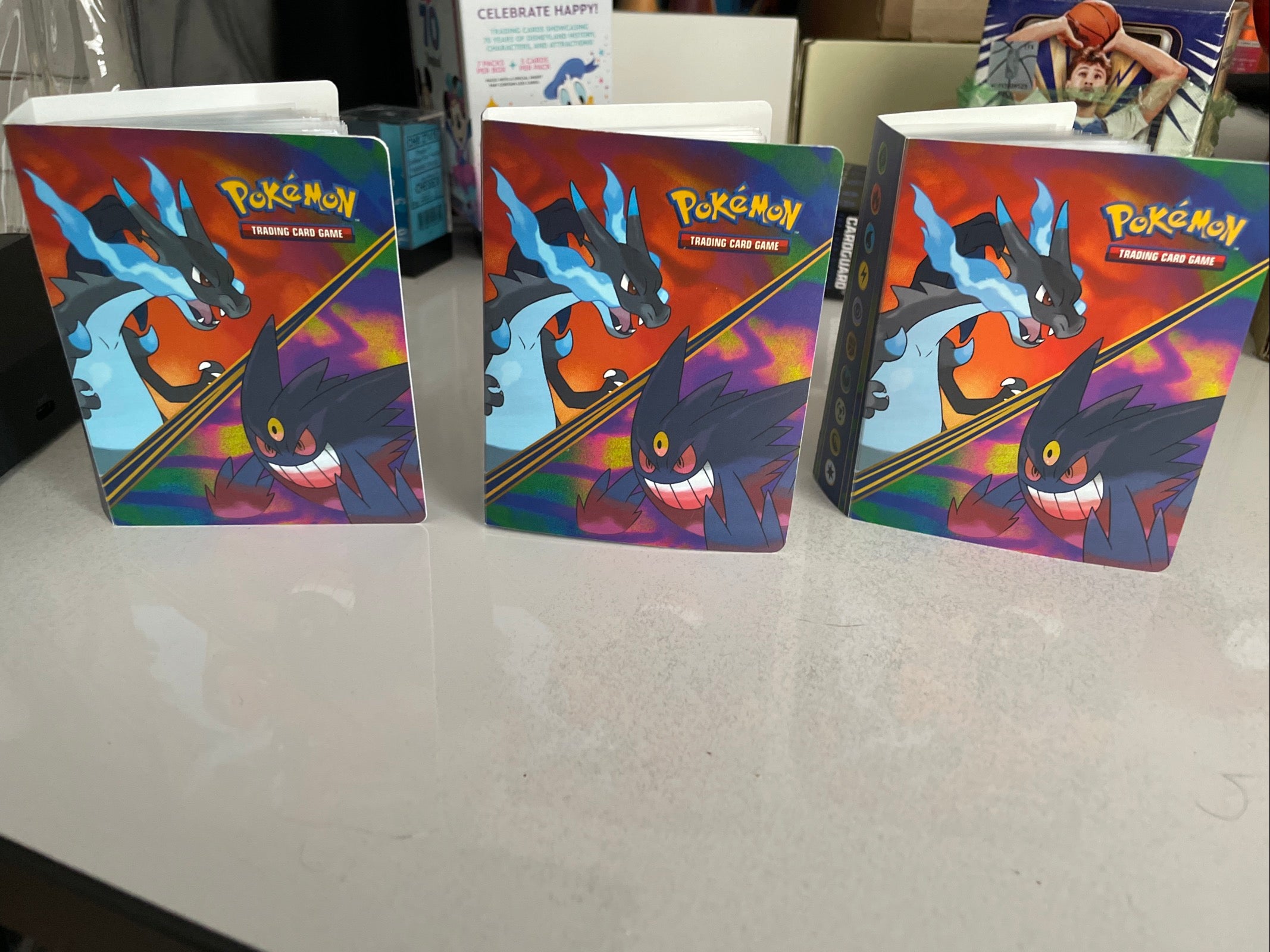 Phantasmal Flames Mini Folios (3) with complete set of Common, Uncommon, and Rare Holofoil Cards